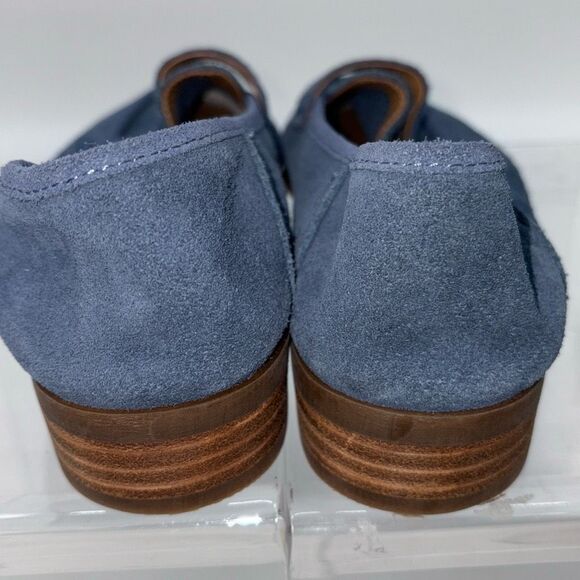 New Lucky Brand Caylon Blue Suede Perforated Loafers Flats‎ size 8 - Picture 6 of 8